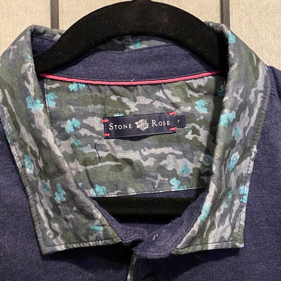 Stone Rose Mens Navy Blue Short Sleeve Polo - XL - Picture 3 of 7